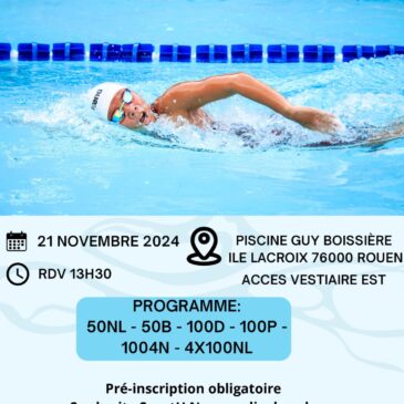 21/11/2024 Championnat régional Natation 2024-2025